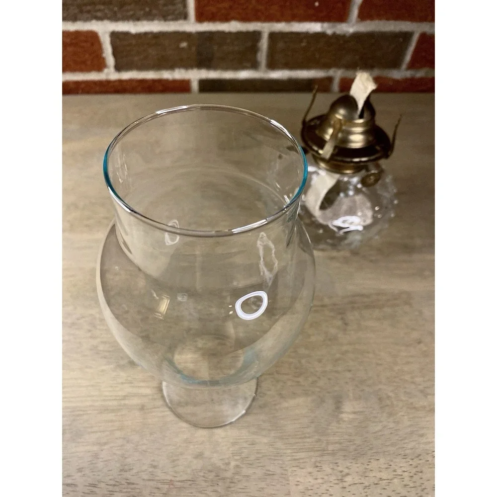 Lamplight Farms Vintage Oil Kerosene Lamp Hobnail Bumpy Chimney Top‎ Hurricane